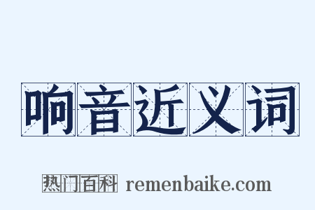 响音近义词是什么意思的图片